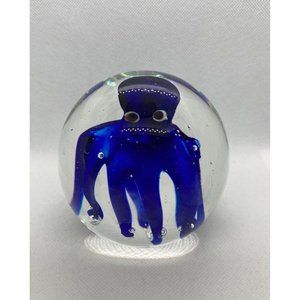 Unique Adorable Blue Octopus Paperweight